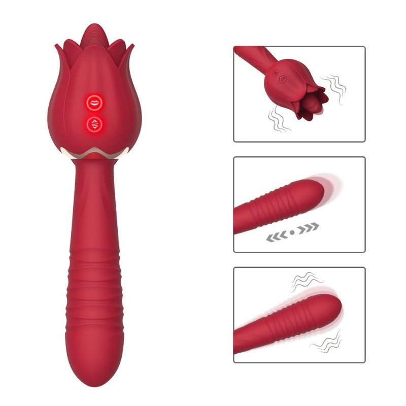 MyPlayToys Stimulateur de clitoris et Point G Rose Licky